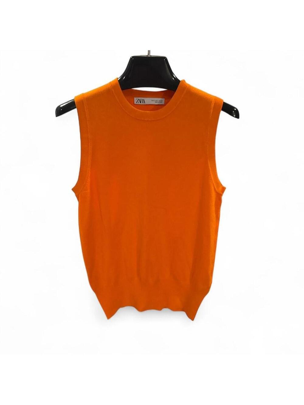 Zara Women's Orange Vests-tanks-cami